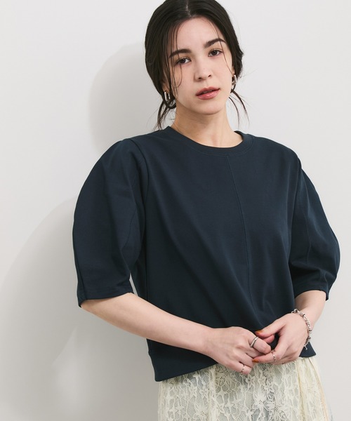 tシャツ ヘビー天竺袖ボリュームプルオーバー レディース