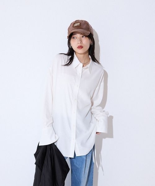 ブラウス シャツ 2WAYカフスシルキーシャツ/592532 レディース