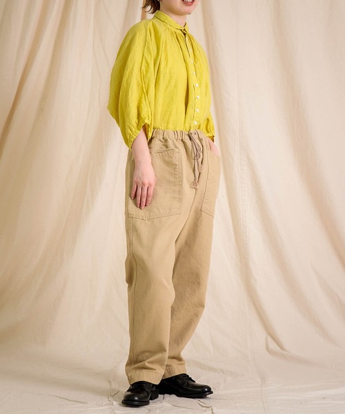 「Brocante」 半袖ブラウス 2 ブルー レディース_画像6