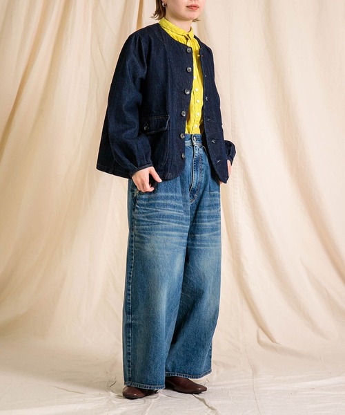 「Brocante」 半袖ブラウス 2 ブルー レディース_画像7