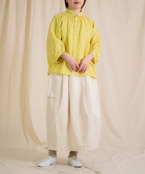 「Brocante」 半袖ブラウス 2 ブルー レディース_画像9