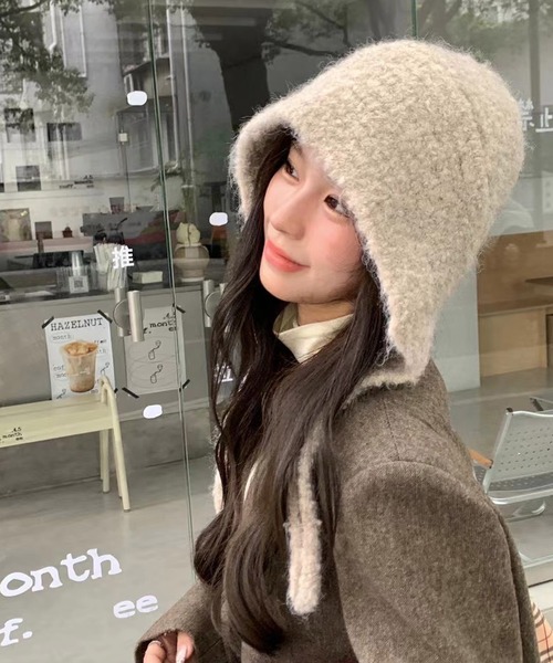 Chiina ニット帽 ニットキャップ Chiina / バラクラバ風ニット帽