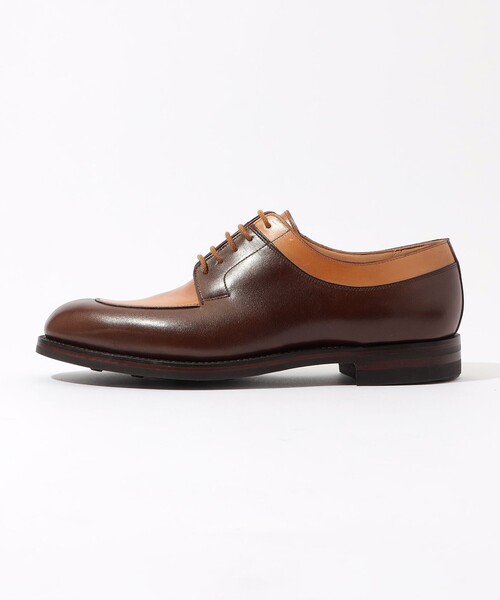 シューズ 「別注」 CROCKETT＆JONES SHELTON5 アンティークカーフレザー Uチップ レザーシューズ メンズの画像