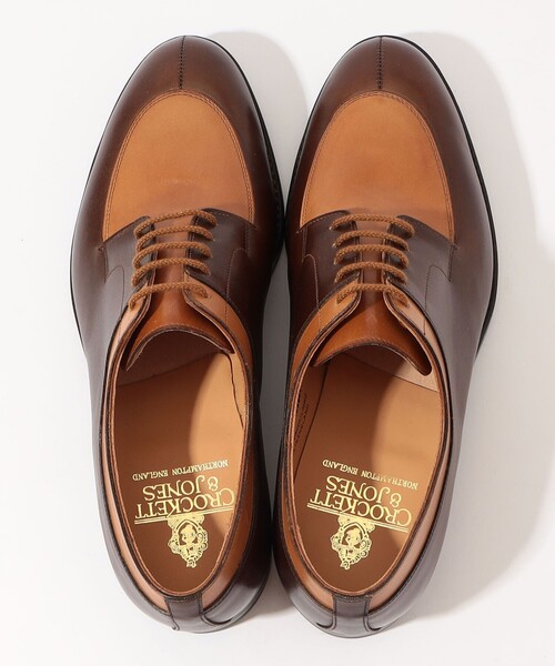シューズ 「別注」 CROCKETT＆JONES SHELTON5 アンティークカーフレザー Uチップ レザーシューズ メンズの画像