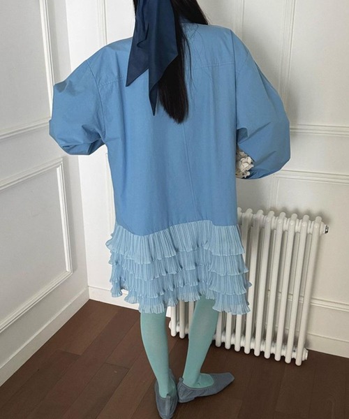 「CADBURY」 シャツワンピース FREE ブラック レディース_画像3