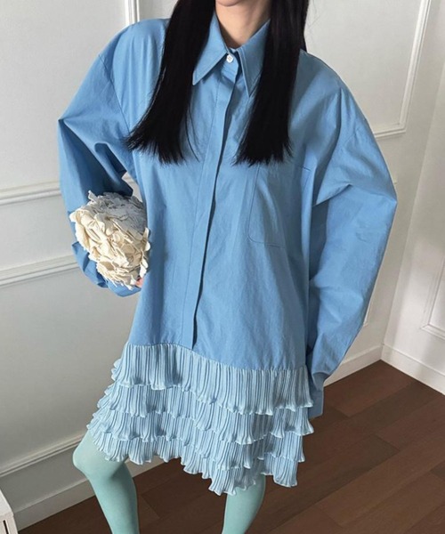 「CADBURY」 シャツワンピース FREE ブラック レディース_画像4