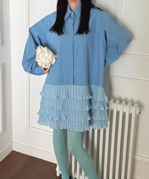 「CADBURY」 シャツワンピース FREE ブラック レディース_画像5