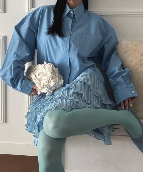 「CADBURY」 シャツワンピース FREE ブラック レディース_画像6