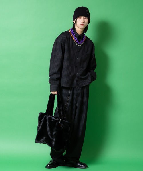 ニット帽 ニットキャップ レディース an meets zakka ボールスタッズクロス刺繍ニットビーニー レディース メンズ | ブランド登録なし | 12
