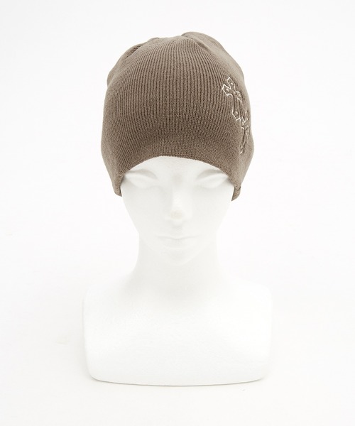 ニット帽 ニットキャップ レディース an meets zakka ボールスタッズクロス刺繍ニットビーニー レディース メンズ | ブランド登録なし | 07