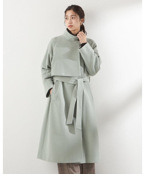 SUIT SELECT コート チェスターコート スタンドカラーアシンメトリー