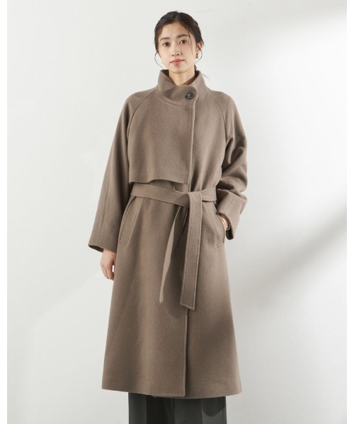 SUIT SELECT コート チェスターコート スタンドカラーアシンメトリー