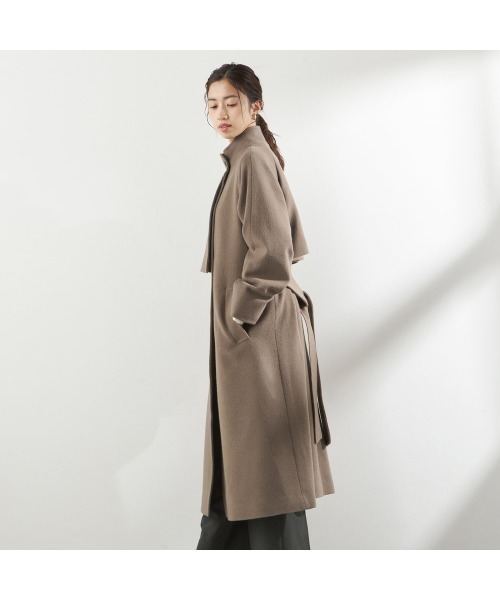 SUIT SELECT コート チェスターコート スタンドカラーアシンメトリー