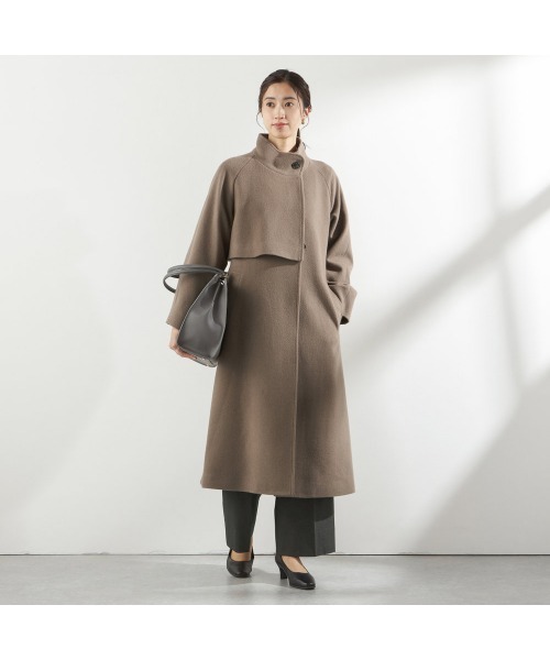 SUIT SELECT コート チェスターコート スタンドカラーアシンメトリー
