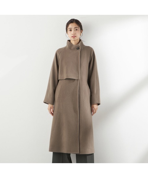 SUIT SELECT コート チェスターコート スタンドカラーアシンメトリー