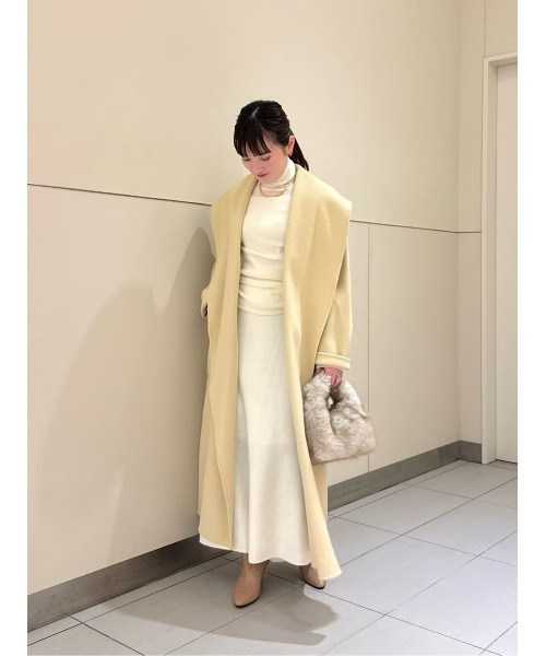 美品　アルアバイル　ショートコート　ウール　ハイネックコート　ホワイト　S 美品 アルアバイル ショートコート ウール ハイネックコート ホワイト S