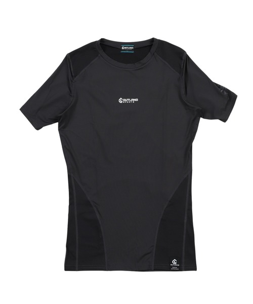 【新品未使用】  コンプレッション 半袖 Tシャツ ブラック TETE SELECTION」骨盤矯正コンプレッション半袖Tシャツ/OUTLAND