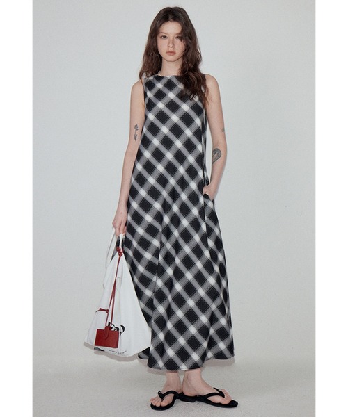 「Fano Studios」 ノースリーブワンピース L ブラック系その他 レディース