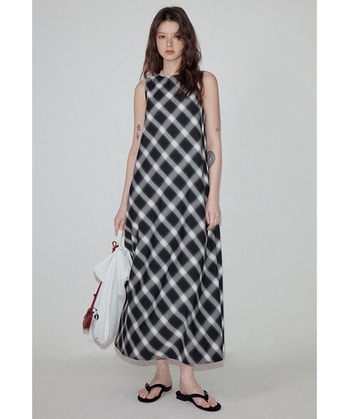 「Fano Studios」 ノースリーブワンピース L ブラック系その他 レディース