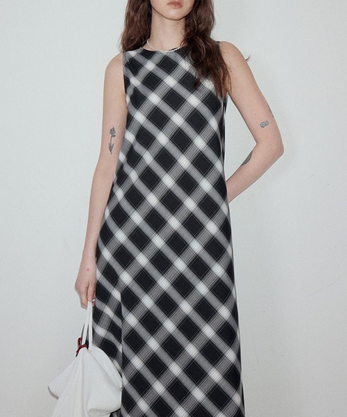 「Fano Studios」 ノースリーブワンピース L ブラック系その他 レディース