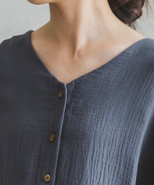 「pairmanon」 長袖ワンピース FREE チャコール レディース_画像2