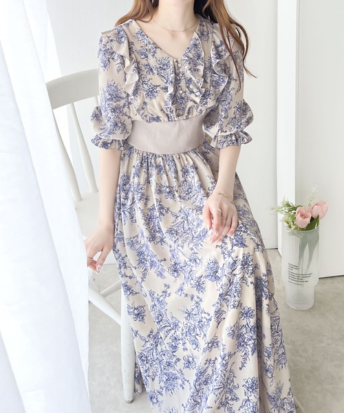 「mily bilet」 半袖ワンピース SMALL ネイビー レディース_画像6