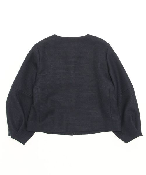 「B:MING by BEAMS」 ノーカラージャケット LARGE アイボリー レディース_画像2