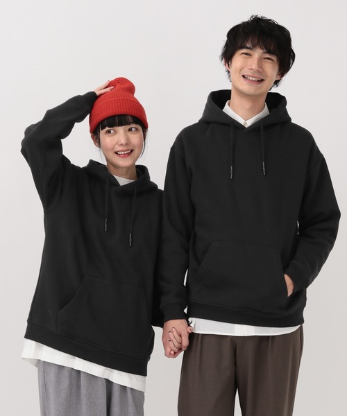   / Huron Oversized Hoody/パーカー/S/コットン/BLK// GLOBAL WORK（グローバルワーク） パーカー ソフトタッチスウェット/裏