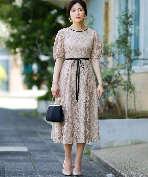 「REPLETE」 半袖ワンピース M ネイビー レディース_画像5