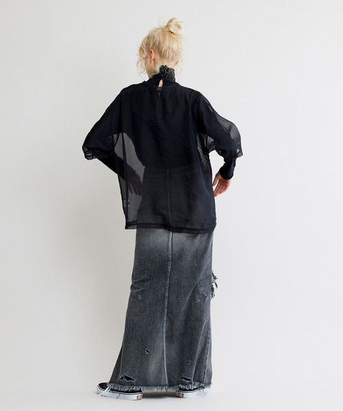 「NOISE MAKER」 ロングスカート 36L ブラック レディース_画像9