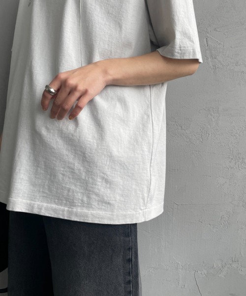 「AMERICANA」 半袖Tシャツ F ライトグレー レディース_画像3