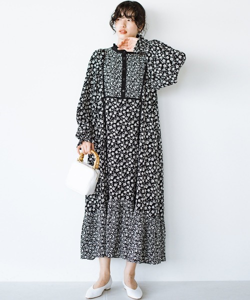 「haco!」 長袖ワンピース SMALL ブラック系その他 レディース_画像3