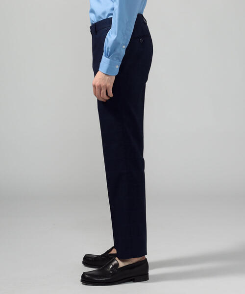 【美品】春夏物 トゥモローランド メンズ 綿+ストレッチ スーツ 48 L 紺 春夏物 トゥモローランド メンズ 綿+ストレッチ スーツ 48 L 紺