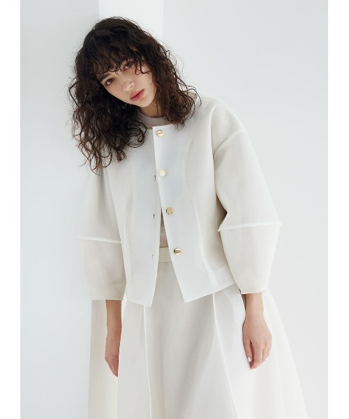 COEL（コエル） ノーカラージャケット 38 ホワイト レディース