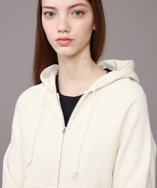 「DRESSTERIOR」 ジップアップパーカー 02 アイボリー レディース_画像3