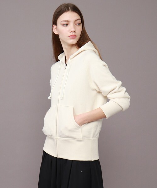 「DRESSTERIOR」 ジップアップパーカー 02 アイボリー レディース_画像4