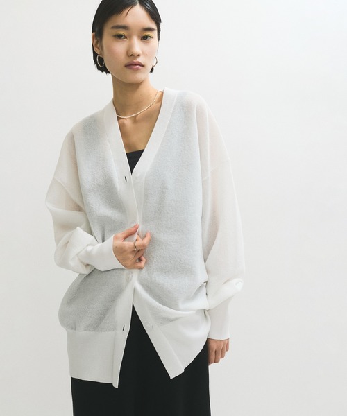 ADAM ET ROPE'（アダムエロペ） ニットカーディガン FREE ホワイト