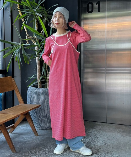 「HELLO.SANFRANCISCO」 キャミソールワンピース FREE ブラック レディース_画像7