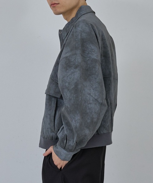 AH ABAHOUSE ブルゾン アウター CROPPED NEO LEATHER A-2 JACKET