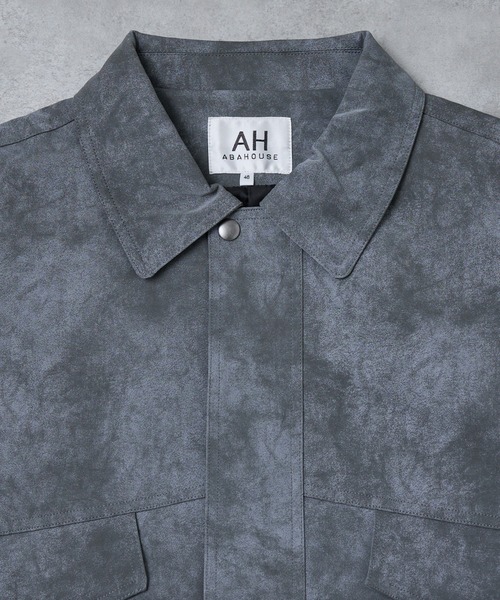 AH ABAHOUSE ブルゾン アウター CROPPED NEO LEATHER A-2 JACKET
