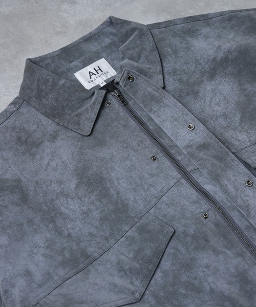 AH ABAHOUSE ブルゾン アウター CROPPED NEO LEATHER A-2 JACKET