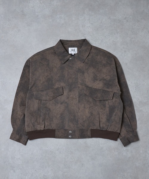 AH ABAHOUSE ブルゾン アウター CROPPED NEO LEATHER A-2 JACKET
