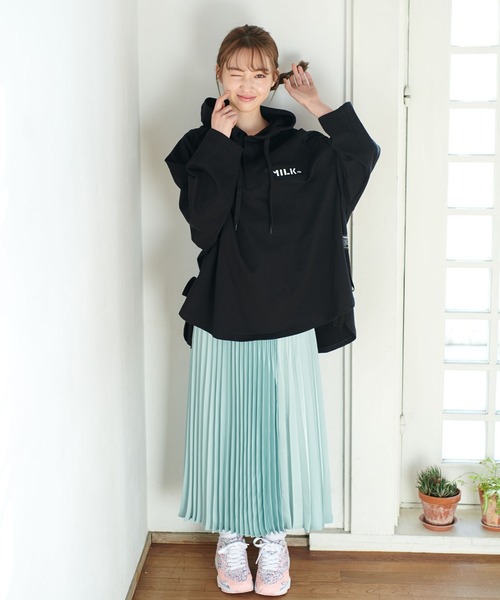 「MILKFED.」 プルオーバーパーカー ONE SIZE ライトグリーン レディース_画像6