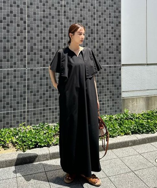 「Riberry」 半袖ワンピース MEDIUM ブラック レディース_画像4