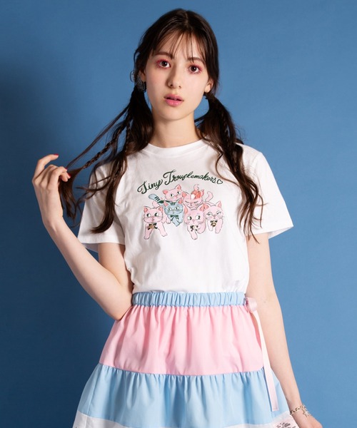 MILK❤M刺繍シャツ MILK（ミルク） tシャツ Six Cat Tシャツ レディース : ZOZOTOWN Yahoo
