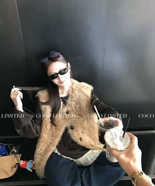 ベスト ジレ もこもこ フェイクファー レディース : ZOZOTOWN Yahoo!店