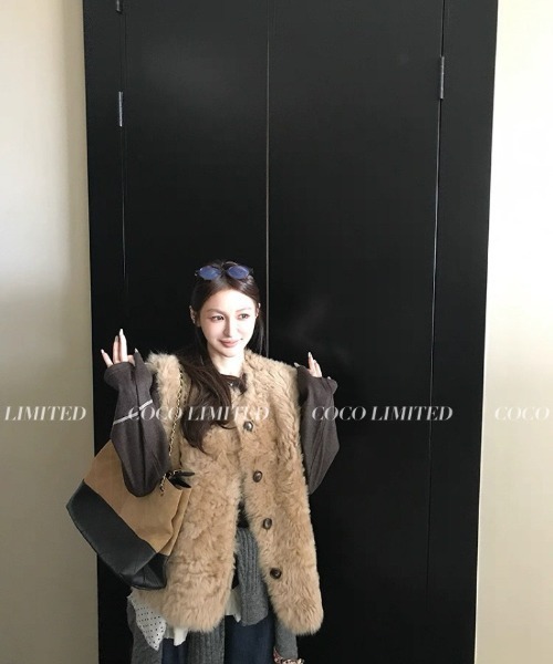 ベスト ジレ もこもこ フェイクファー レディース : ZOZOTOWN Yahoo!店