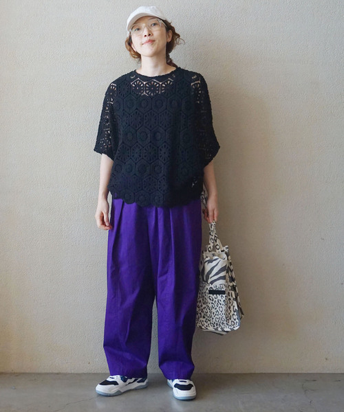 「JOURNAL STANDARD LUXE」 半袖ブラウス FREE ブラック レディース_画像4
