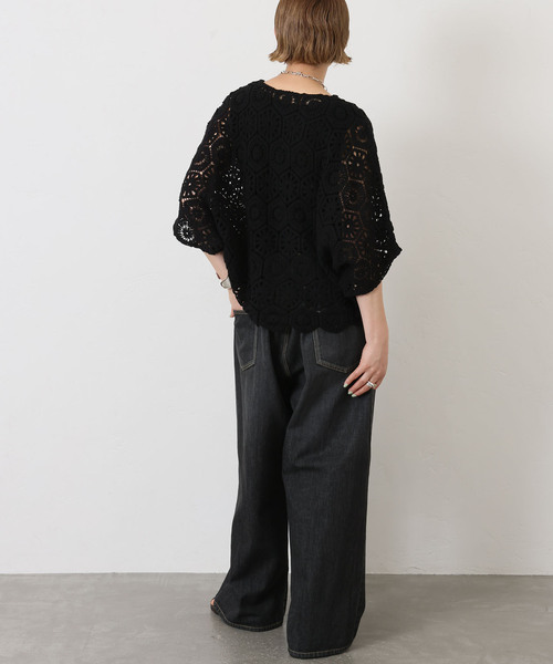 「JOURNAL STANDARD LUXE」 半袖ブラウス FREE ブラック レディース_画像9