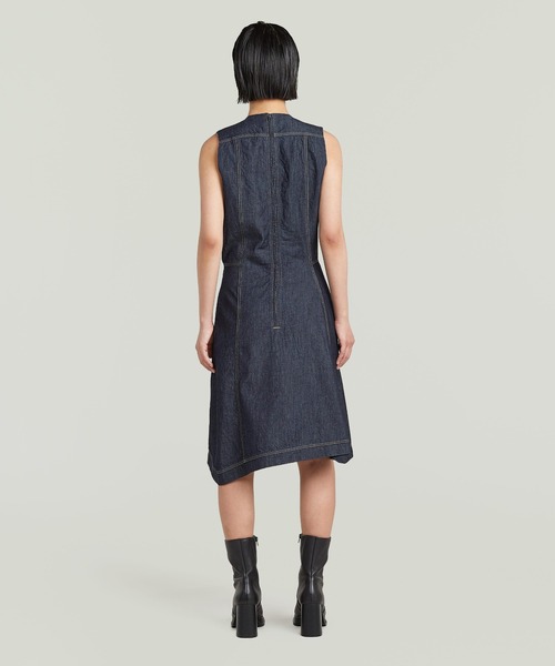 G-STAR RAW ワンピース Short Flare Dress/ショートフレアデニム 
